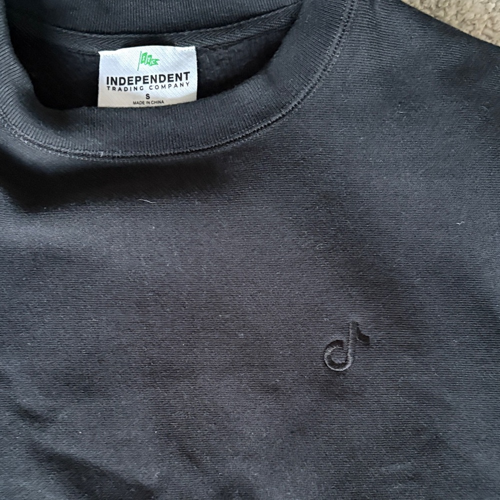 Independent Trading Company Tik Tok Branded Black Crewneck Sweater